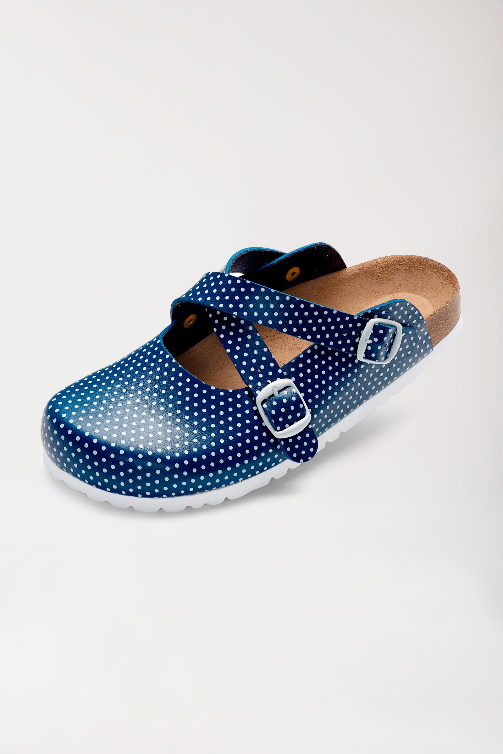 Sabots Femme bleu navy/blanc