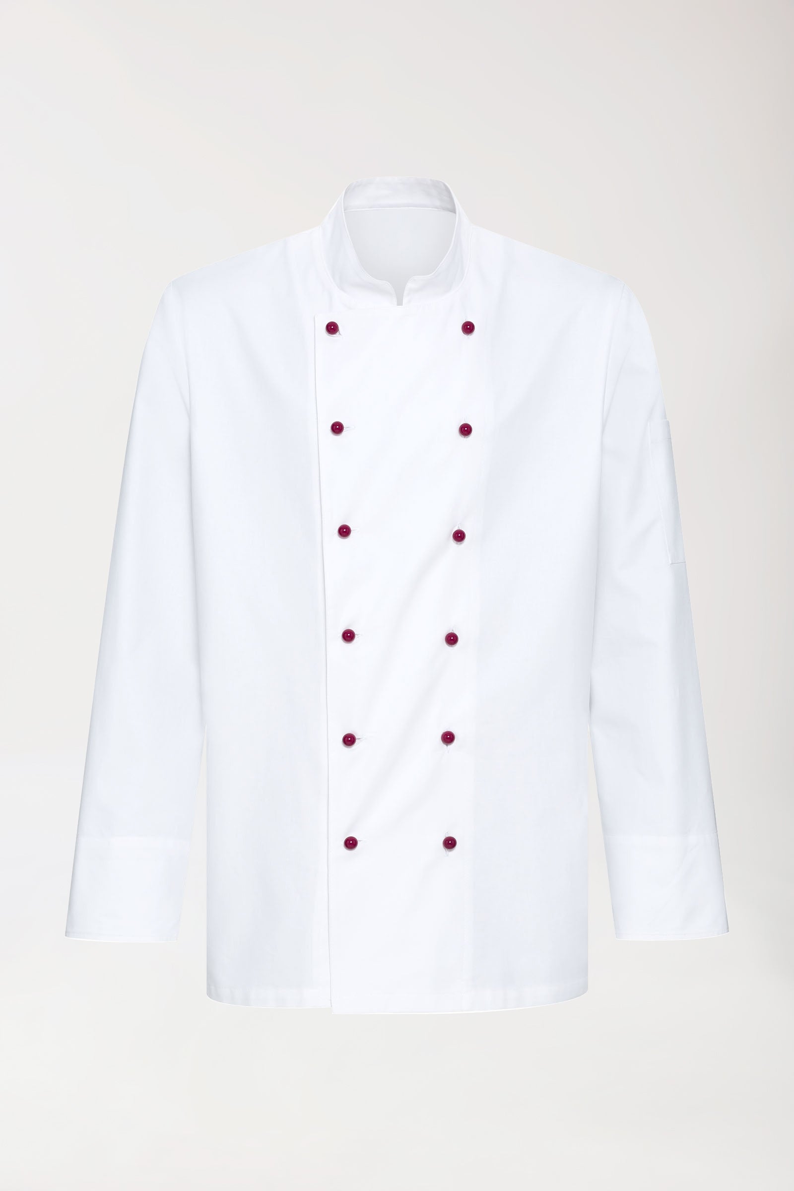Gastro Veste de cuisine Homme - Patte 6 boutons - Manche longue blanc, Vue de face 