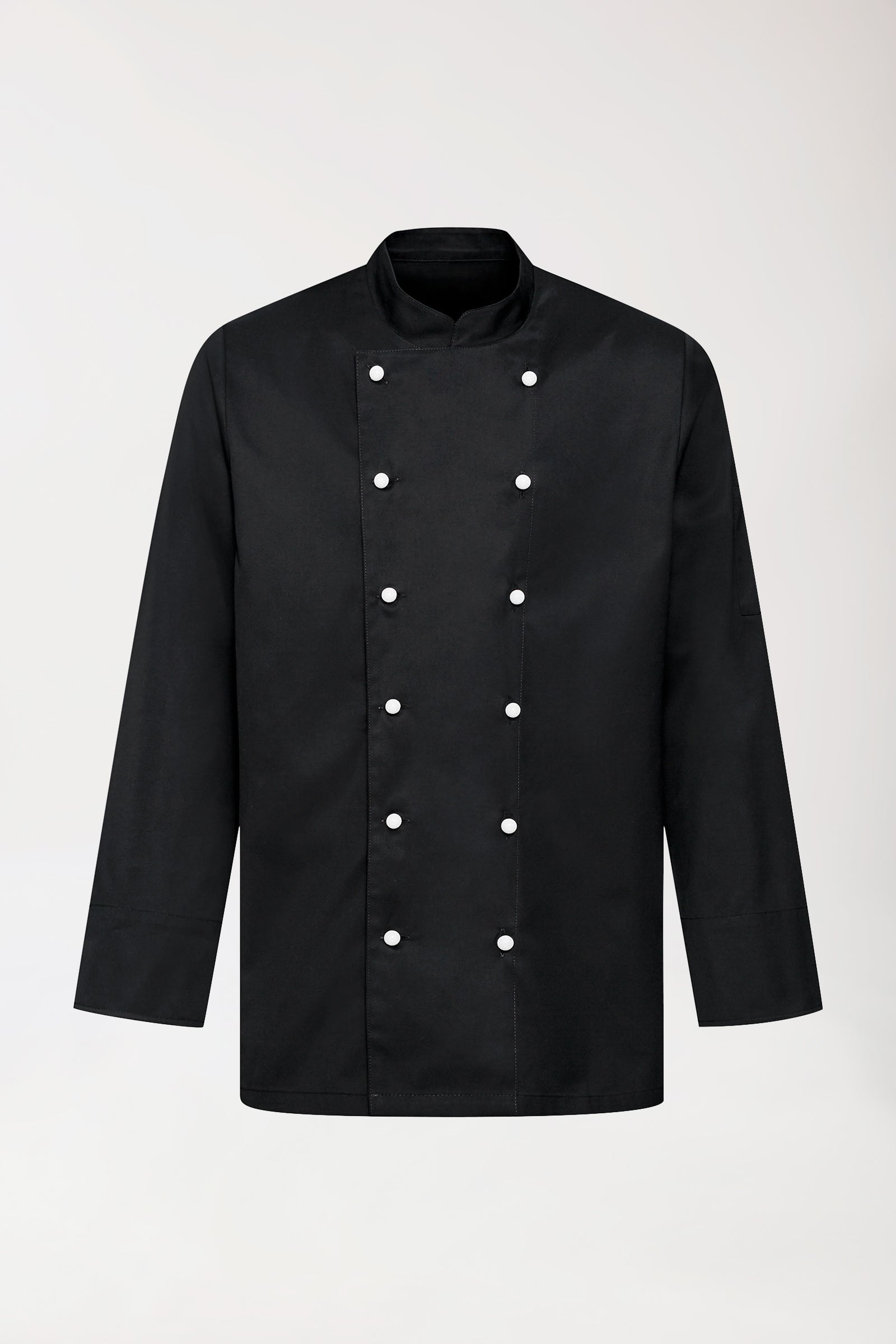 Gastro Veste de cuisine Homme - Patte 6 boutons - Manche longue noir