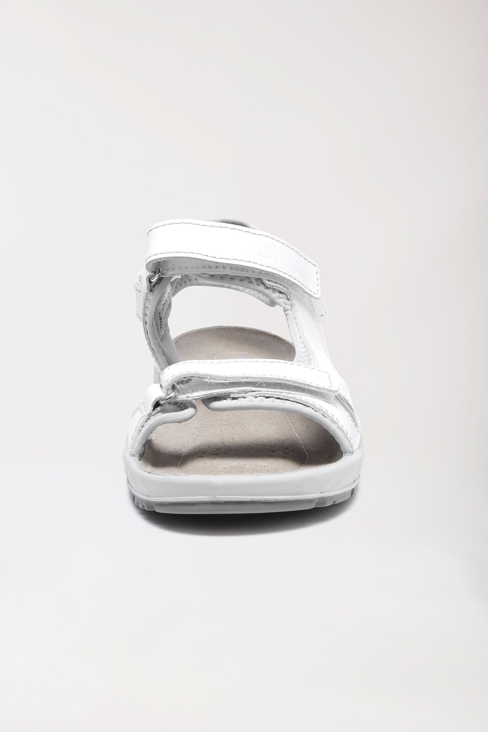Sandales blanches unisexe, Vue de face 